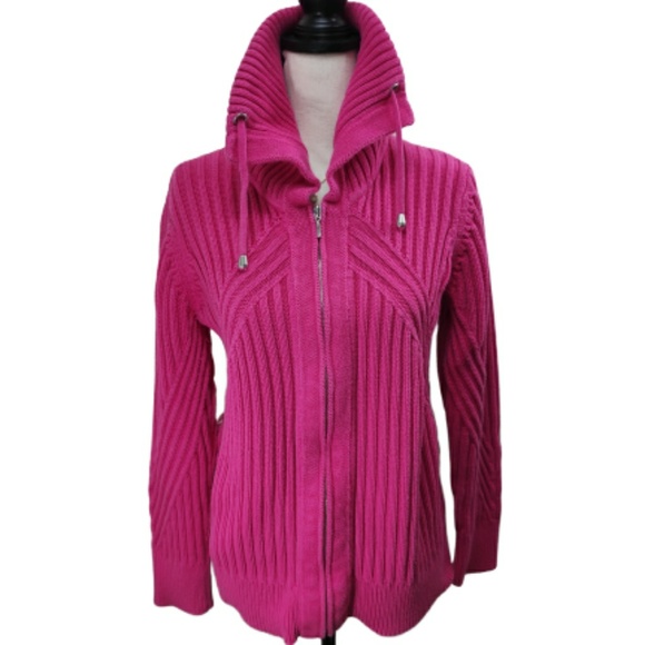 Chico's Jackets & Blazers - CHICO'S zip- front pink cardigan